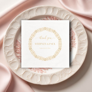 Zierrahmen Danke, Names Foil Wedding Servietten Mit Folie
