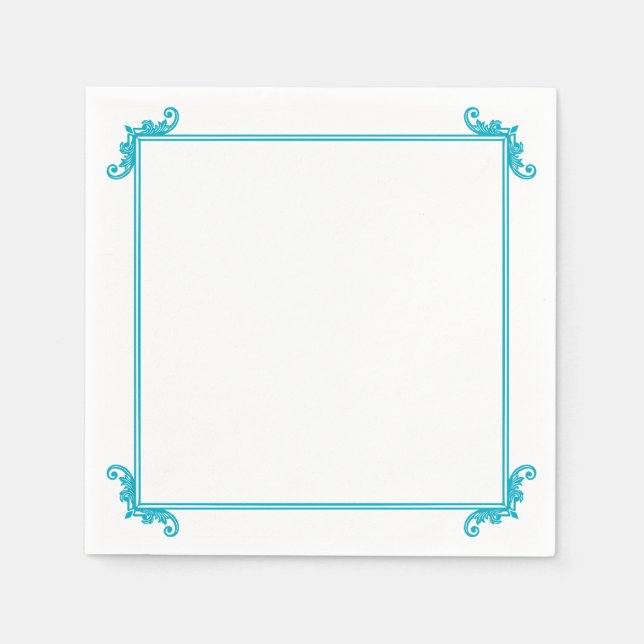 Zierrahmen Napkins Geblüht Serviette (Vorderseite)
