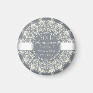 Zierrunde zum 50. Hochzeitstag Magnet