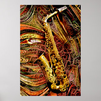Ziersaxophon Poster