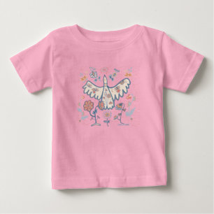 Ziervögel und Blume Baby T-shirt