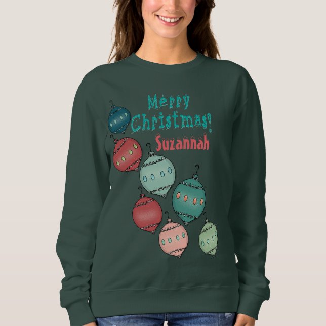Zierweihnachtsanzug Personalisiertes Sweatshirt (Vorderseite)