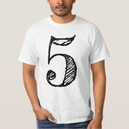 Ziffer 5 Nummer 5 T-Shirt