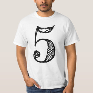 Ziffer 5 Nummer 5 T-Shirt