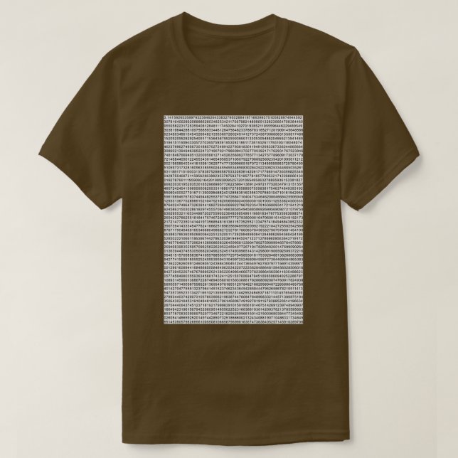 Ziffern des Pi T-Shirt (Design vorne)