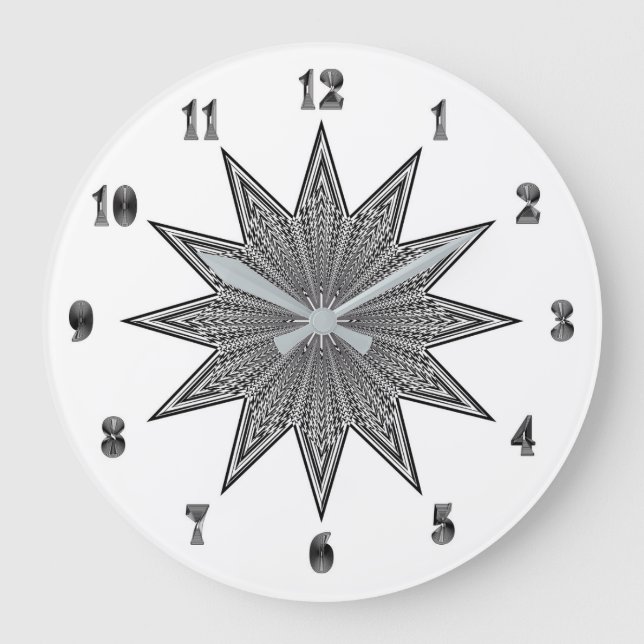 Ziffernblatt-Kontrast Große Wanduhr (Vorderseite)