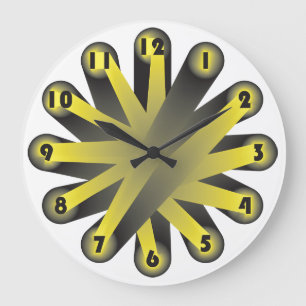 Zifferngelb Große Wanduhr
