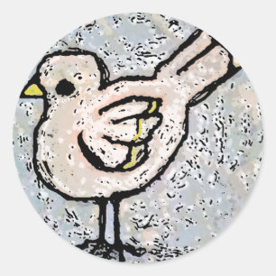 Ziffernvogel Runder Aufkleber