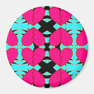 Zig-n-Zag Broken Hearts Magnet