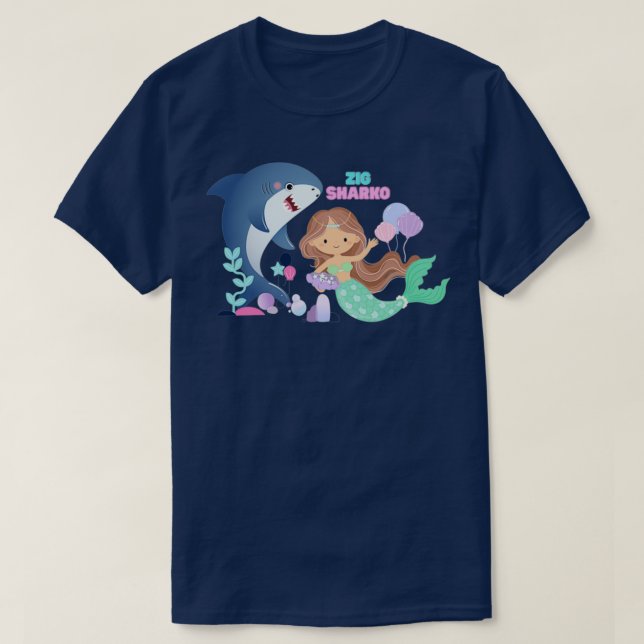 Zig und Sharko Games Niedlich T-Shirt (Design vorne)
