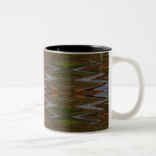 Zig Zag Abstrakt Zweifarbige Tasse