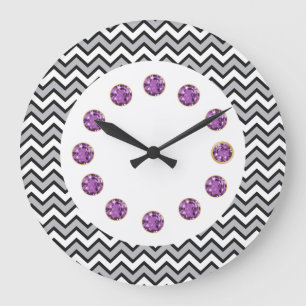 Zig Zag Bling Wall Clock Große Wanduhr