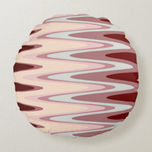 Zig Zag Burgundy Red Gray Pattern Throw Kissen