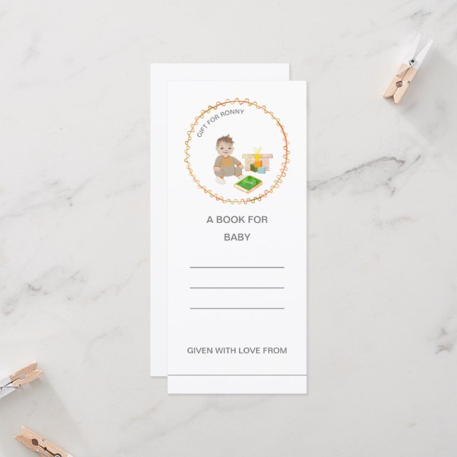 Zig Zag Circle Coast Shower Baby Boy for Books (Vorderseite/Rückseite Beispiel)