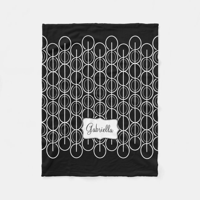 Zig zag farbenfrohe Namensdecke Fleecedecke (Vorderseite)