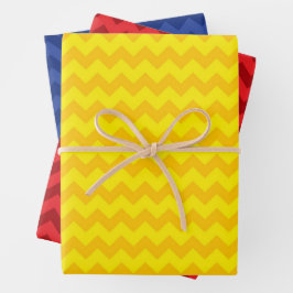 Zig Zag Gift Wrap Trio Geschenkpapier Set