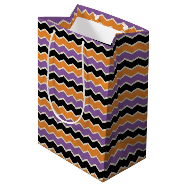Zig Zag Mittlere Geschenktüte (Rückseite Schrägansicht)