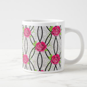 Zig Zag Muster, Blume Jumbo-Tasse