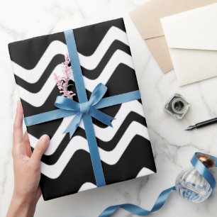 Zig Zag Muster mit zwei farbigen Linien Geschenkpapier