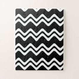 Zig Zag Muster mit zwei farbigen Linien Puzzle