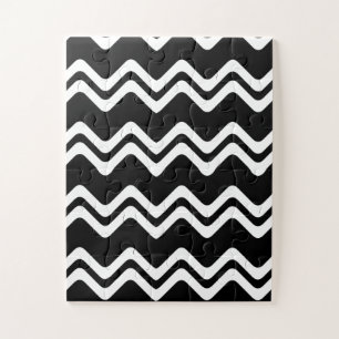 Zig Zag Muster mit zwei farbigen Linien Puzzle