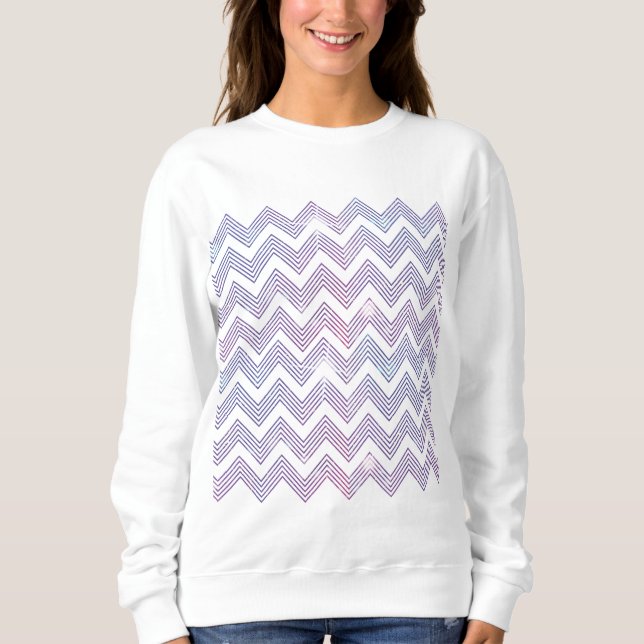 Zig Zag Muster Sweatshirt (Vorderseite)
