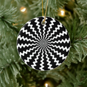 Zig Zag Spiral Disc Ornament