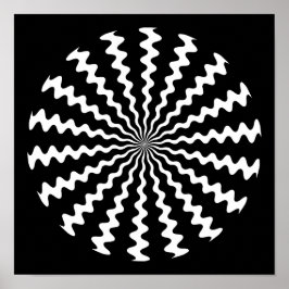 Zig Zag Spiral Poster