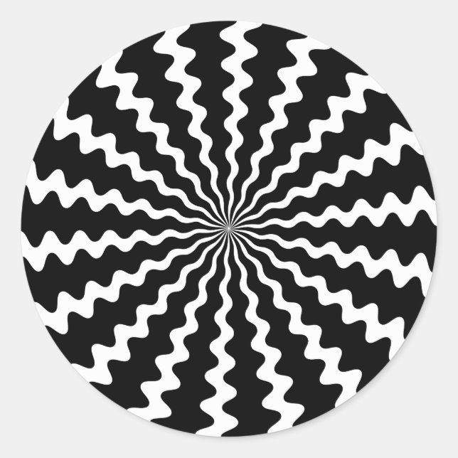 Zig Zag Spiral Stickers (Vorderseite)
