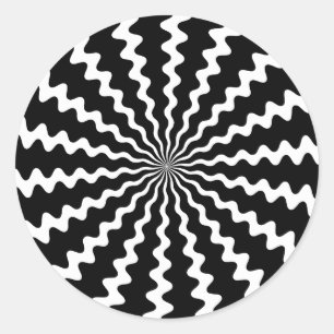 Zig Zag Spiral Stickers