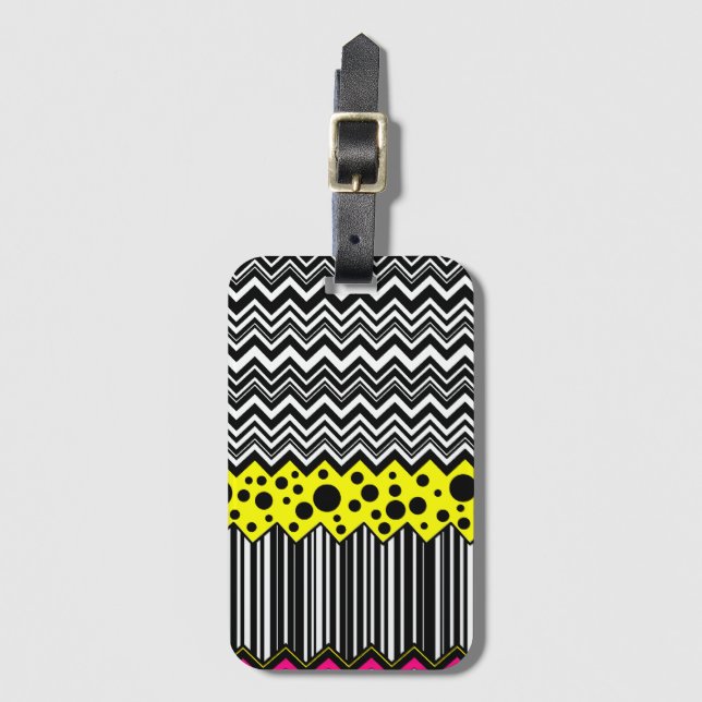 Zig-Zags Gepäckanhänger (Vorderseite Vertikal)