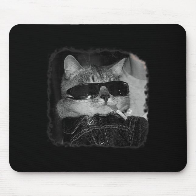 Zigarette Kitten Gang Cat Rauchen Zigarette Funny Mousepad (Vorne)