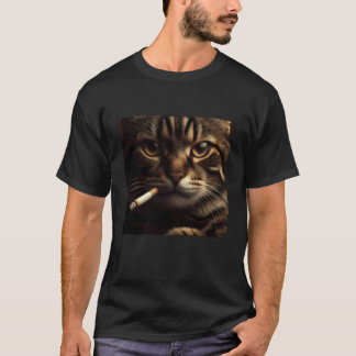 Zigaretten-Katzen-Meme Rauchende Katze Gen Z Ästhe T-Shirt