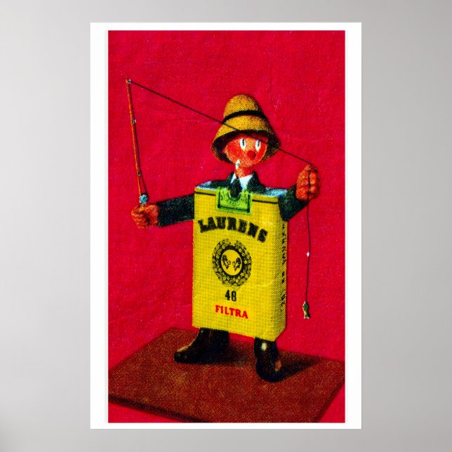 Zigarettenfischer - Matchbox-Druck - Ästhetik Poster (Vorne)