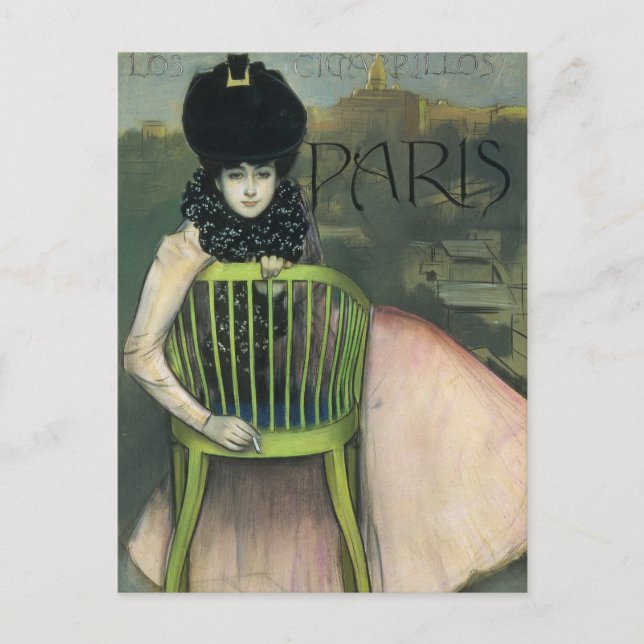 Zigarettenplakat Paris Postkarte (Vorderseite)