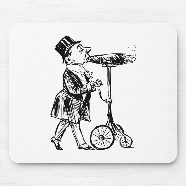 Zigarre auf Räder cigar on wheels Mousepad (Vorne)