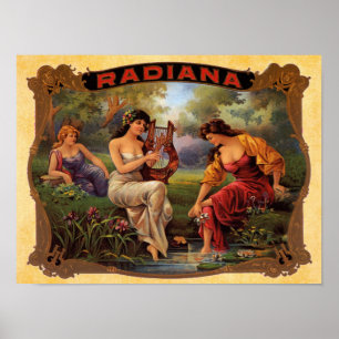 Zigarre Radiana Vintages Rauchen Poster