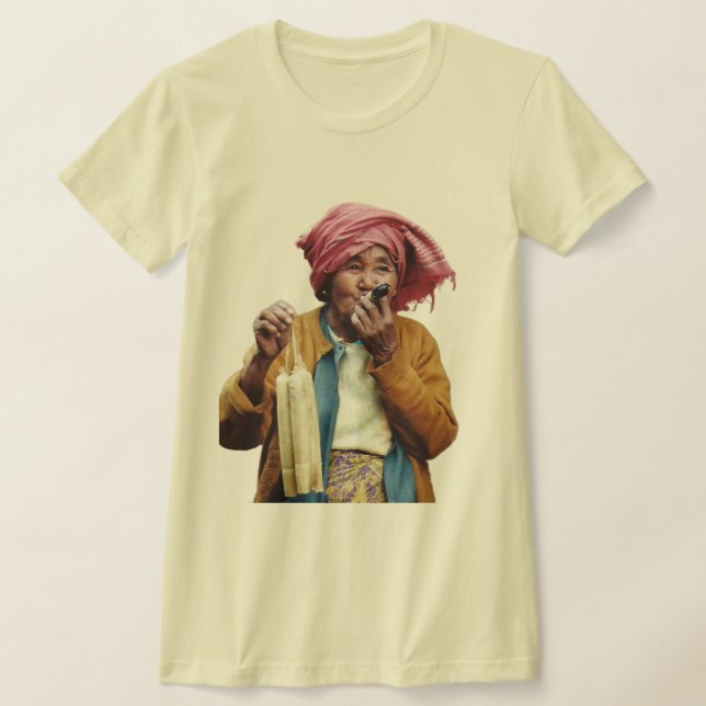 Zigarre rauchende Oma T-Shirt (Ablage )