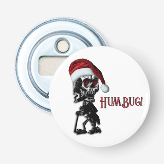 Zigarre rauchendes Weihnachts-Skelett Humbug Flaschenöffner