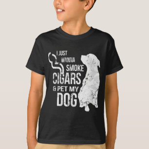 Zigarre und Hund Lover Zigarren zum rauchen und zu T-Shirt