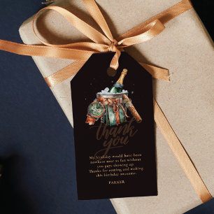 Zigarre und Whisky Männer zum Geburtstag Personali Geschenkanhänger