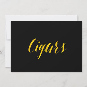 "Zigarren" Imitate Gold Foil Chic Wedding Sign