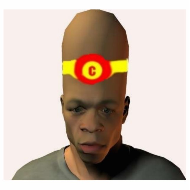 Zigarren-Kopf Freistehende Fotoskulptur (Vorne)