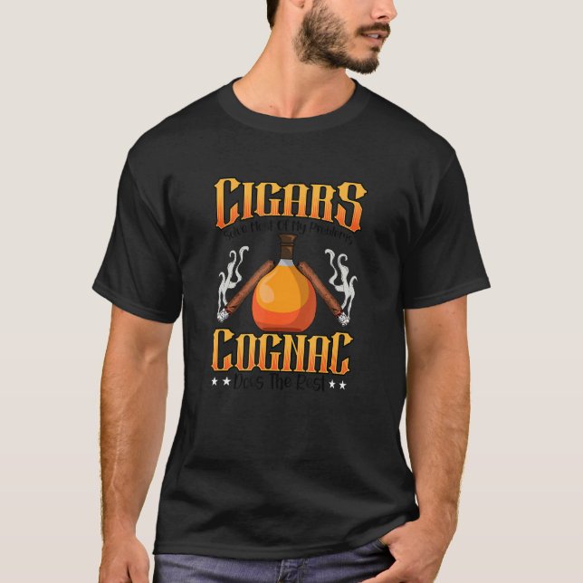 Zigarren lösen die meisten meiner Probleme, Cognac T-Shirt (Vorderseite)