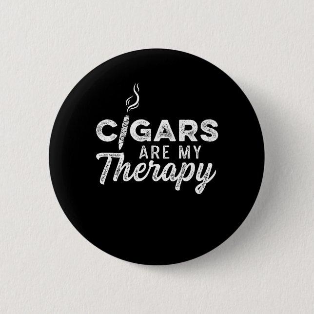 Zigarren Meine Therapie rauchen Humidor Cigar Love Button (Vorderseite)