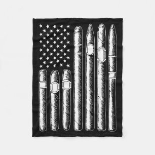 Zigarren rauchender Liebhaber Raucher USA-Flagge A Fleecedecke