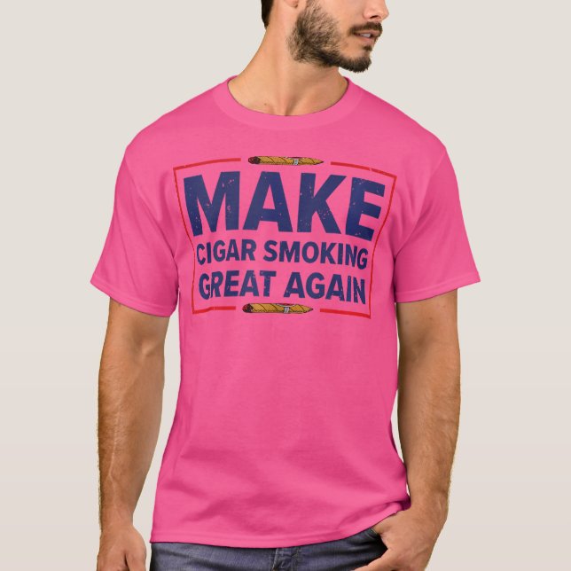 Zigarren rauchender Zigarrenraucher T-Shirt (Vorderseite)