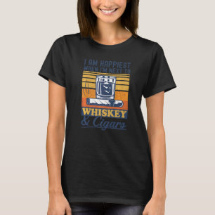 Zigarren und Whiskey Tabak Rauchen Alkohol trinken T-Shirt