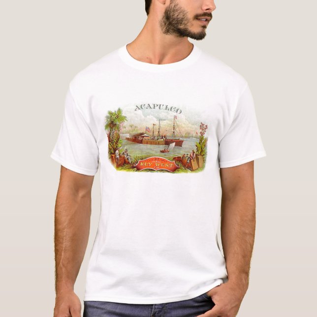 Zigarren-Vintager Entwurfs-Acapulco-T - Shirt (Vorderseite)