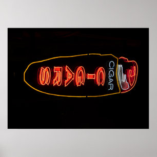 Zigarrenladen Neon-Schild Poster